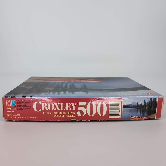 MB Milton Bradley 500 Fully Interlocking Piece Sparks Lake, OR Jigsaw Puzzle GUC - Picture 6 of 10